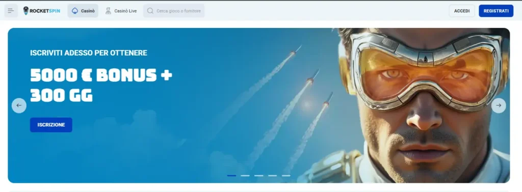 RocketSpin  casino non aams europei