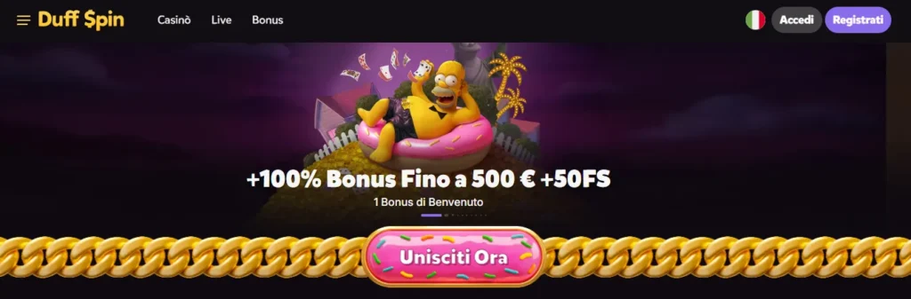 DuffSpin casino non aams europei 